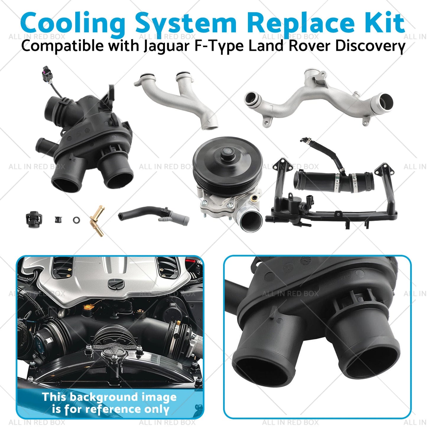 Cooling System Replacement Kit for Jaguar F-Type, Land Rover Discovery (2013-2023)