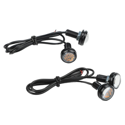 4pcs 12V LED Car Lights for DRL Daytime Running Safety Ice Blue Blue Yellow