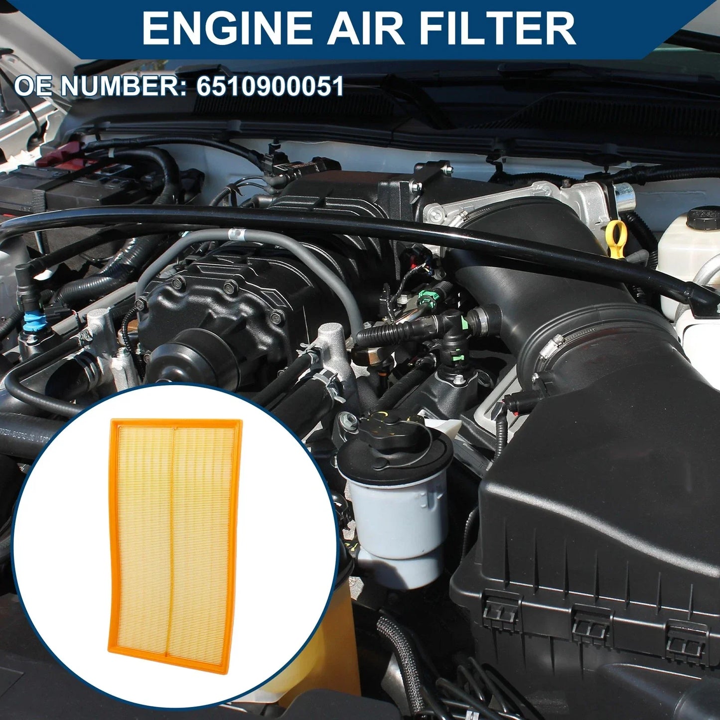 Engine Air Filter for Mercedes-Benz Metris Base 2.0L (2016-2023) 1 Pcs