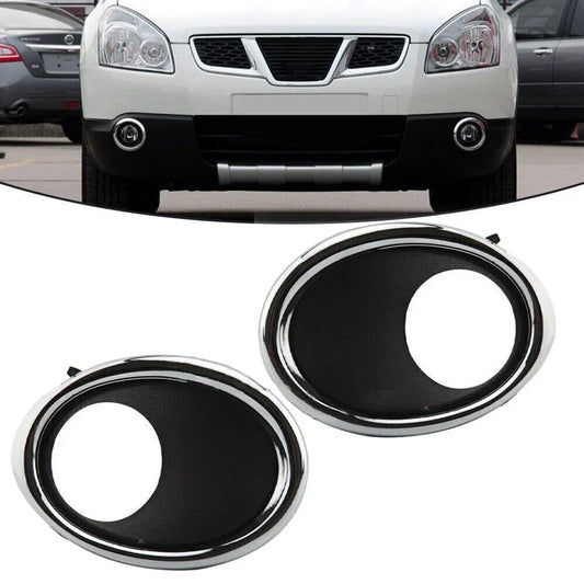 2 x Left+Right Fog Light Lamp Cover Bezel Trim for Nissan Qashqai (2014–2017)