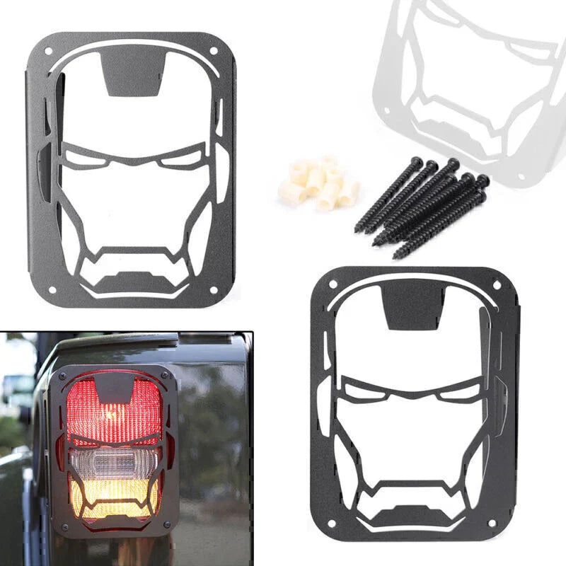 Iron Man Rear Tail Light Covers for JEEP WRANGLER JK (2007-2016)