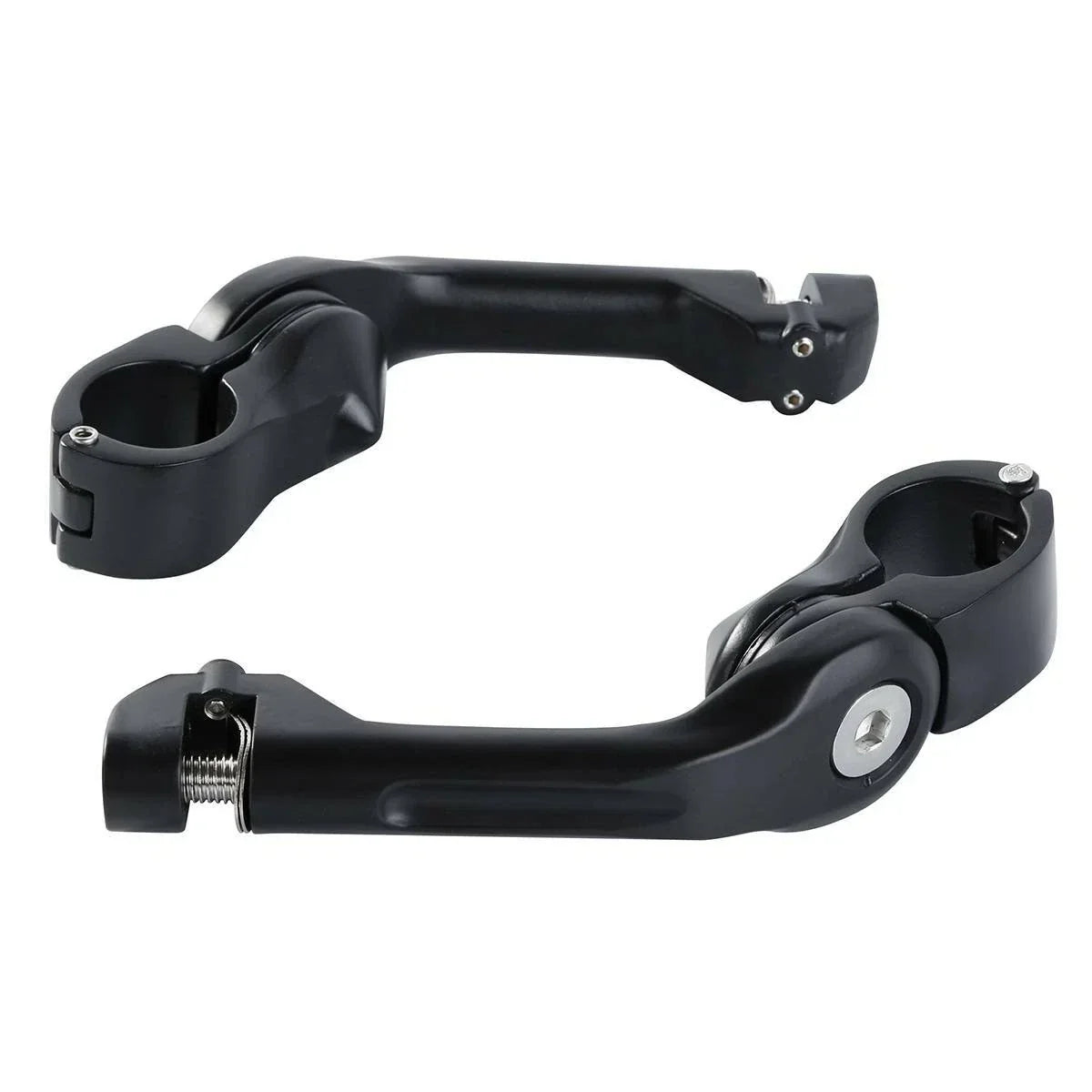 32mm Matte Adjustable Highway Long Angled Foot Pegs for Harley Touring (2009-2023)
