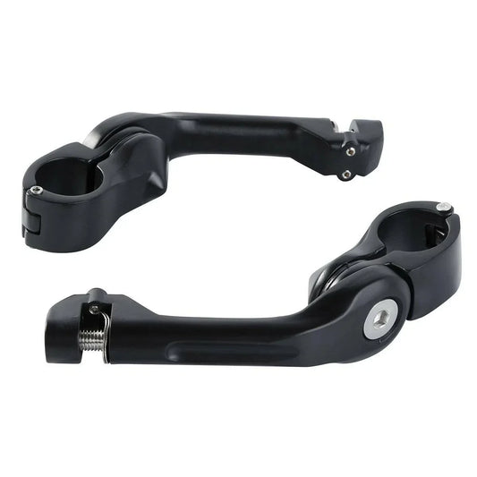 32mm Matte Adjustable Highway Long Angled Foot Pegs for Harley Touring (2009-2023)