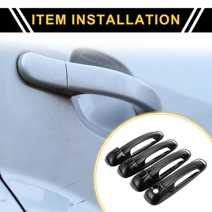 Car Door Handle Protector Set for Dodge Ram 1500 (2002-2008) Glossy Black