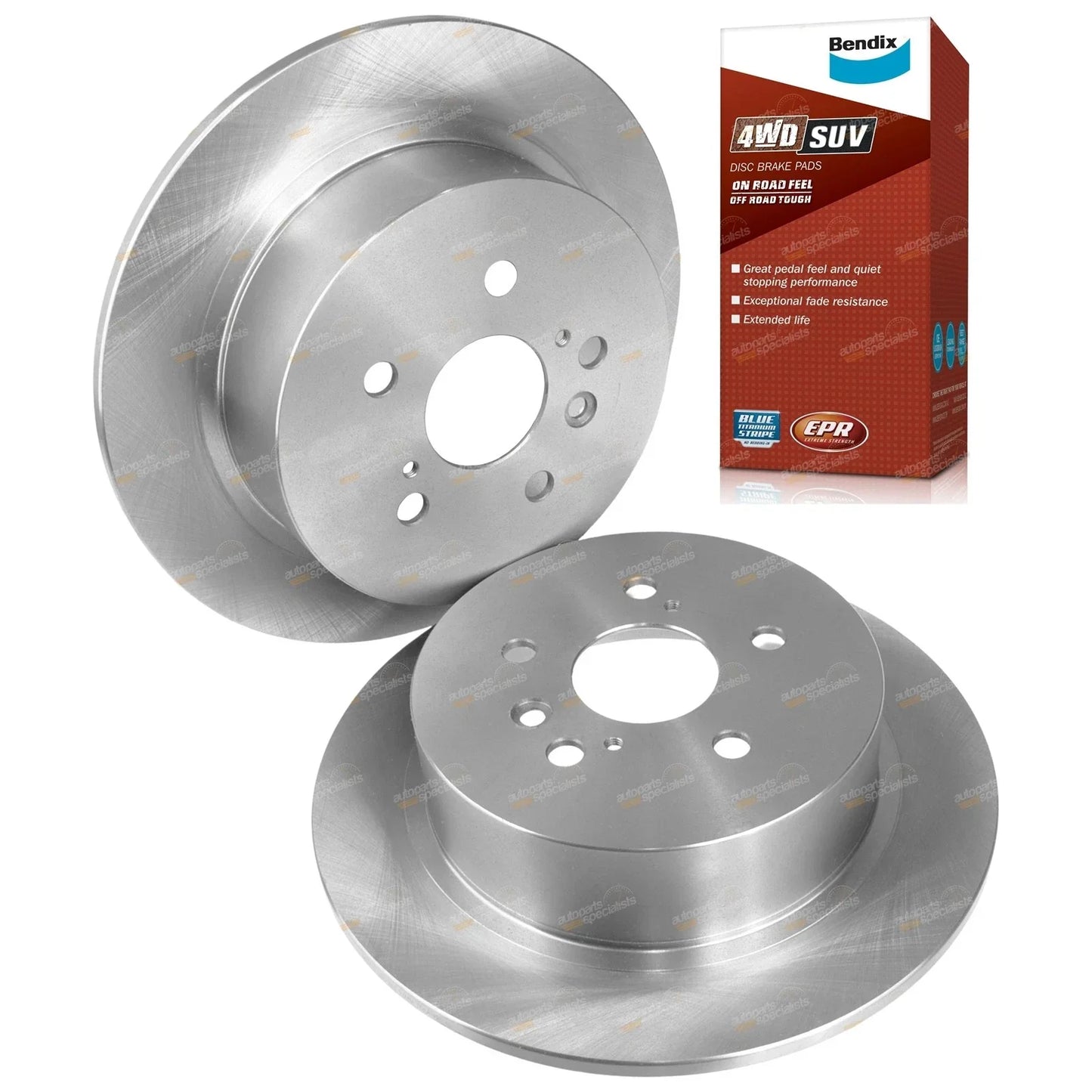 Rear Disc Brake Rotors + Pads for Toyota Kluger GSU40 GSU45 (2007–2014)