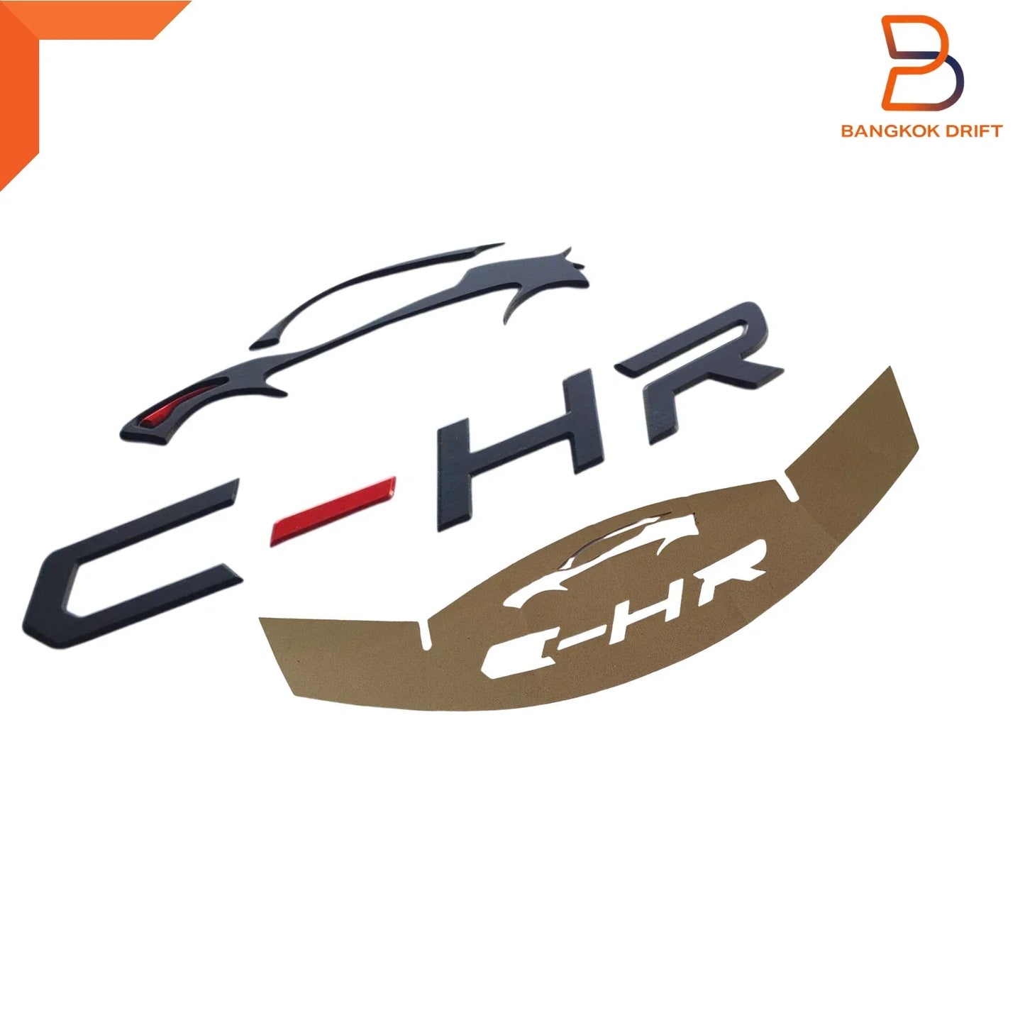 3D Acrylic Logo Emblem Badge for Toyota C-HR (2016-2023)