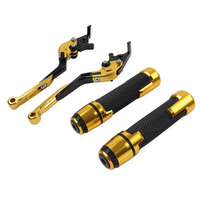 Gold Extendable Brake Clutch Lever Grip Set for Yamaha YZF R1 R6