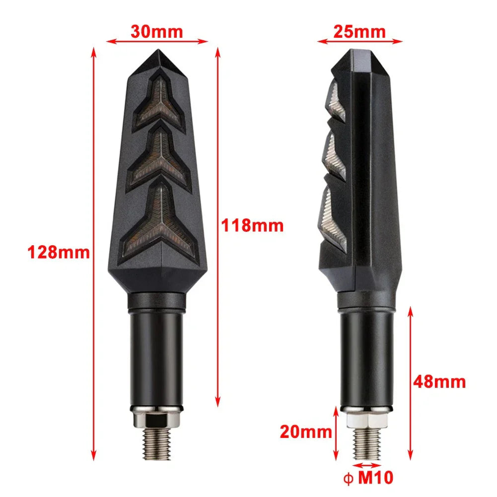 Sequential LED Turn Signal Lights for Car Tail Brake Lamp Amber/White
