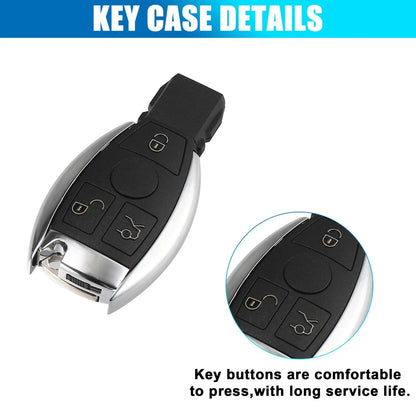 3 x Key Fob Case Covers for Mercedes Benz C E G R S GL SL SLK (2000-2023)