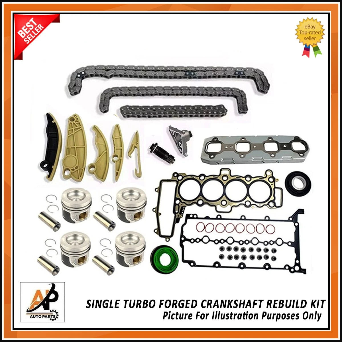 Forged Crankshaft Rebuild Kit Replacement for Land Rover Jaguar 204DTD (2000–2019)