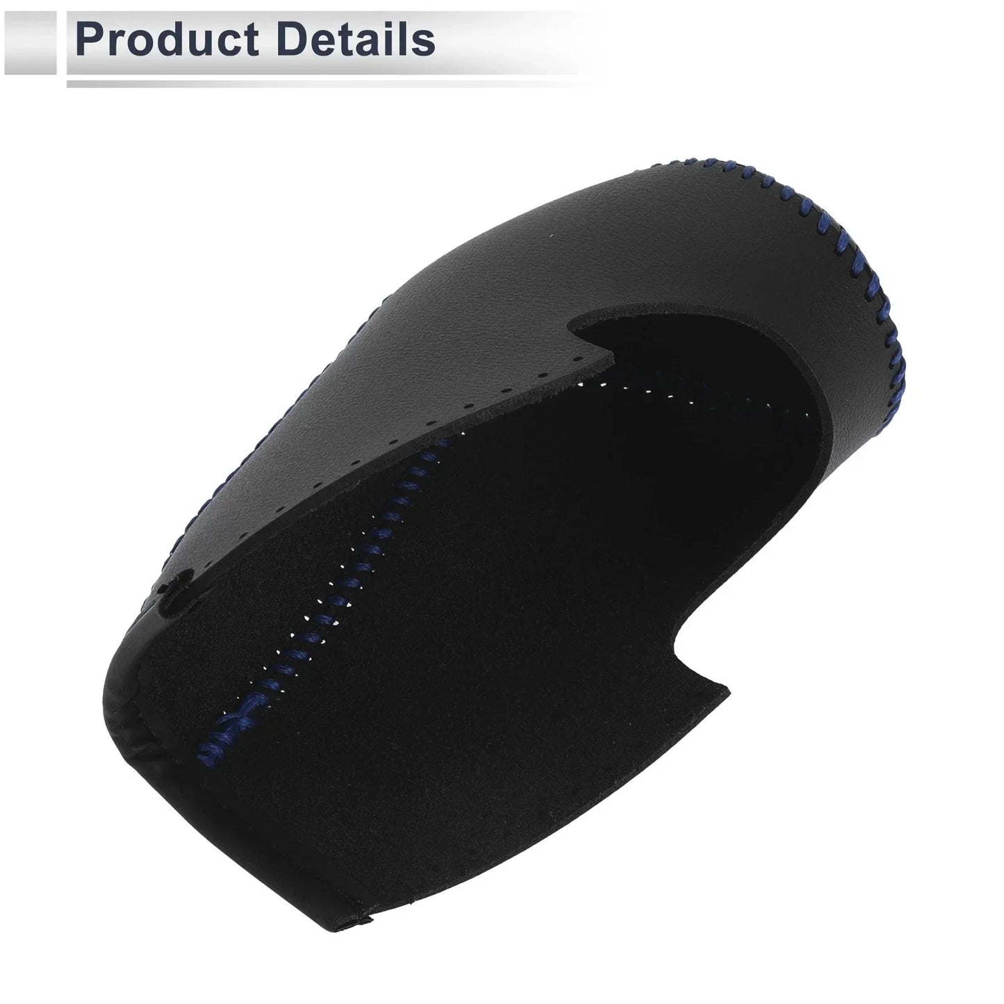 Gear Shift Knob Cover for Honda Civic 2012-2014 Black Carbon Fiber Blue
