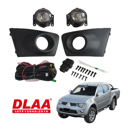 E4 Fog Lamp Spot Light + Black Cover Set for Mitsubishi Triton L200 (09-14)