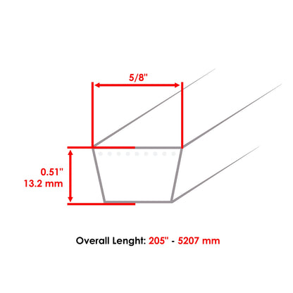Deck Belt Replacement for Bad Boy Outlaw Outlaw Extreme Outlaw XP (2015–2020)