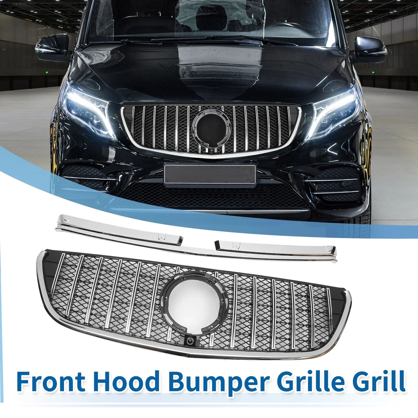 Front Upper Bumper Grille for Mercedes-Benz VITO-Class (2014-2023)