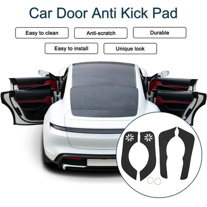 Car Door Anti Kick Pad Sticker Protector for Honda CRV (2012-2016) Black 1 Set