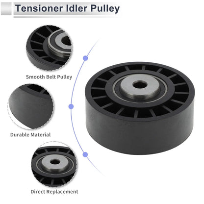 Drive Belt Idler Pulley for Mercedes-Benz C-Class (1995-2002) Black 1 x Pc