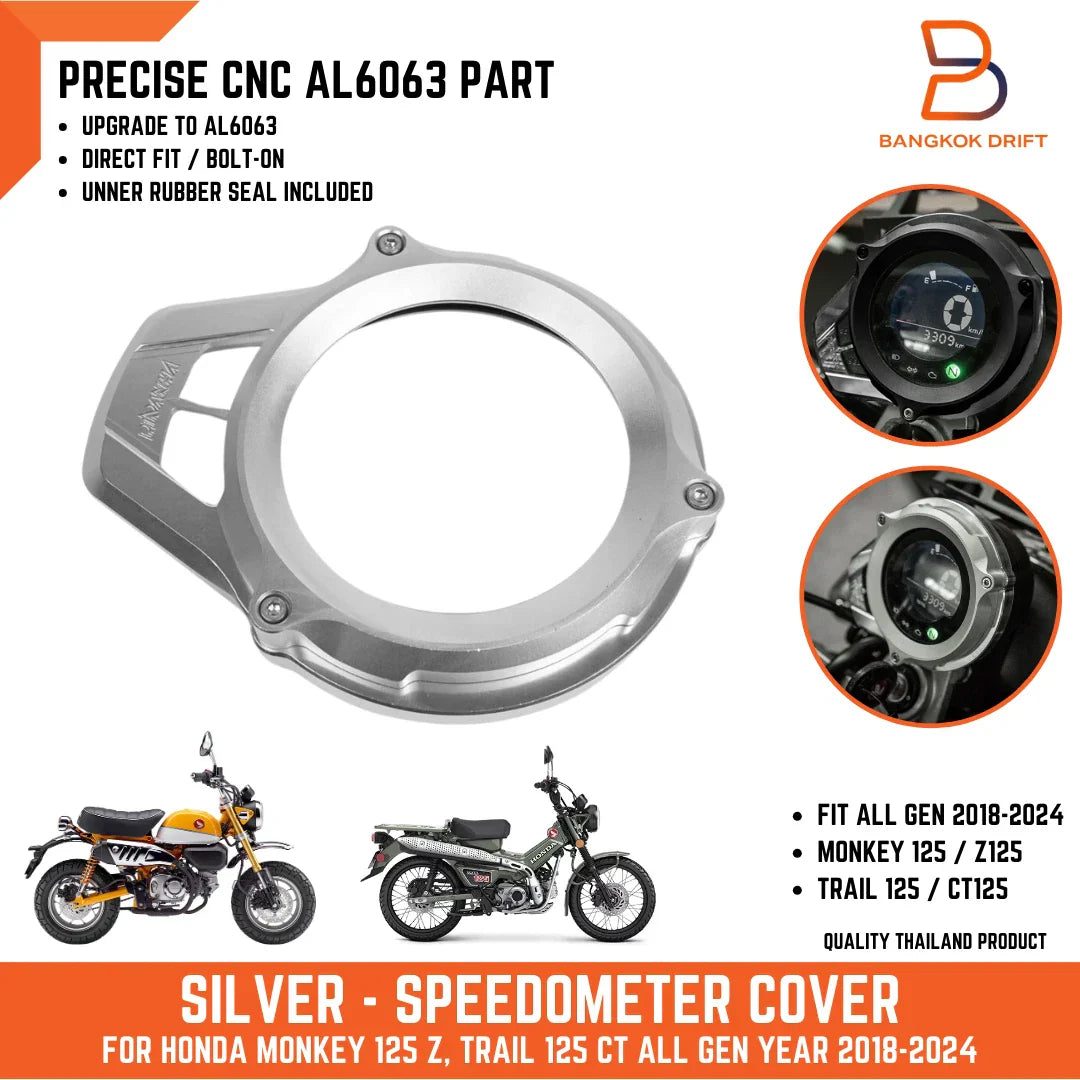 Silver Aluminium Speedometer Cover Guard for Honda Monkey Z Trail CT 125 (All)