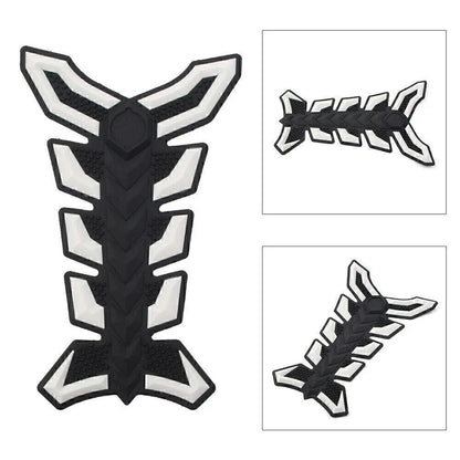 3D Decal Sticker Protector for Motorcycle White Gas Fuel Oil Tank Pad Fish Bone