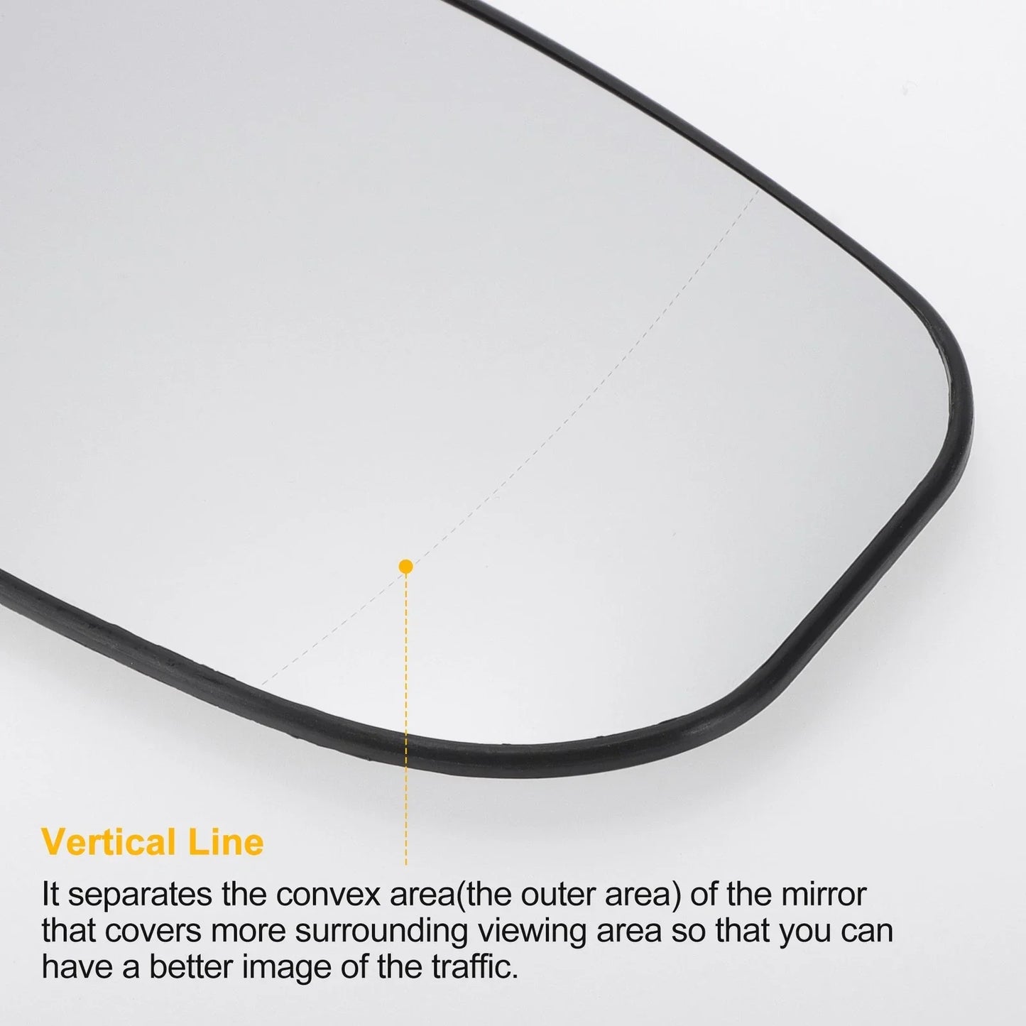 Right Side White Heated Mirror Glass for Honda Jazz