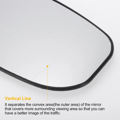 Right Side White Heated Mirror Glass for Honda Jazz