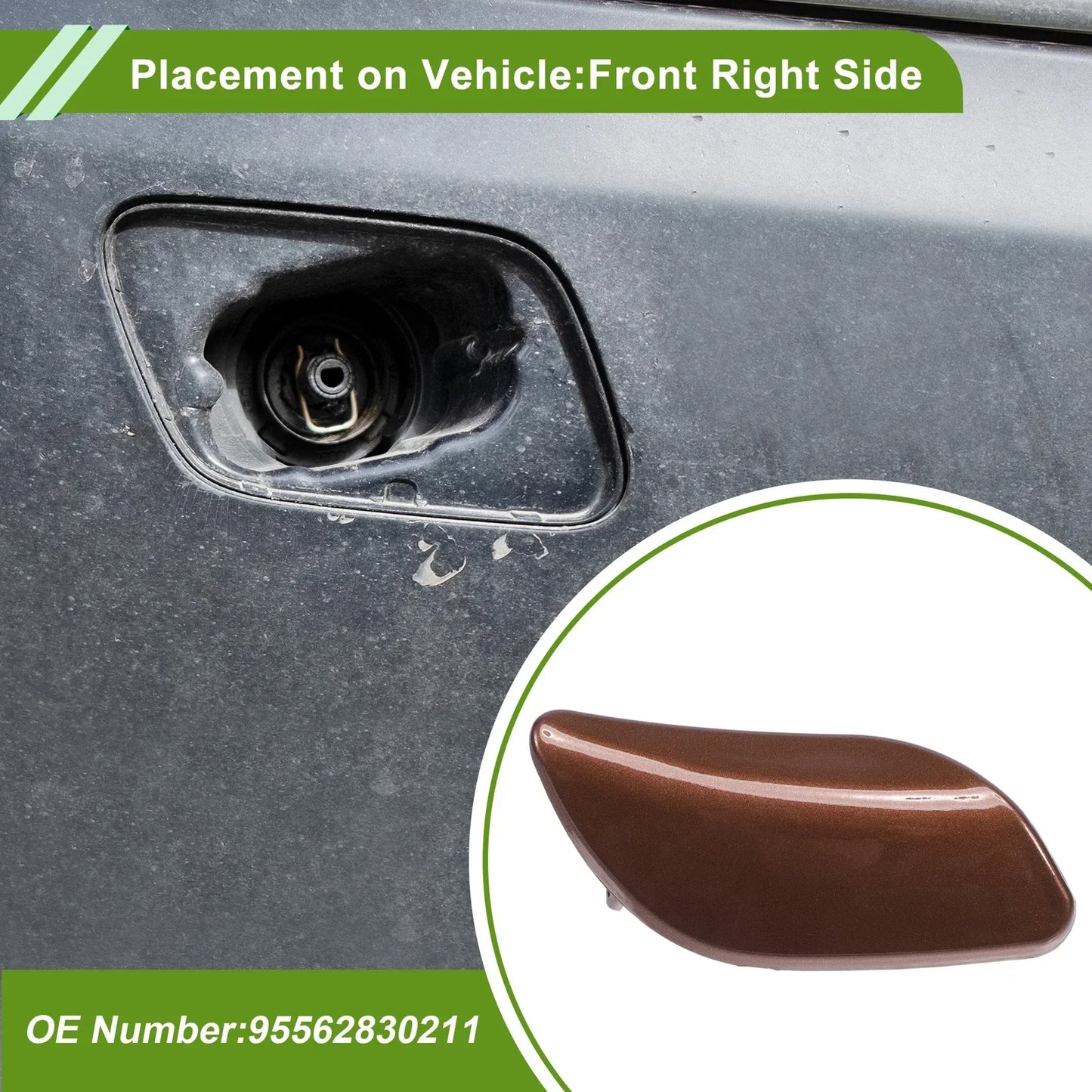Washer Nozzle Cover Cap for Porsche Cayenne (2008-2010) - Brown
