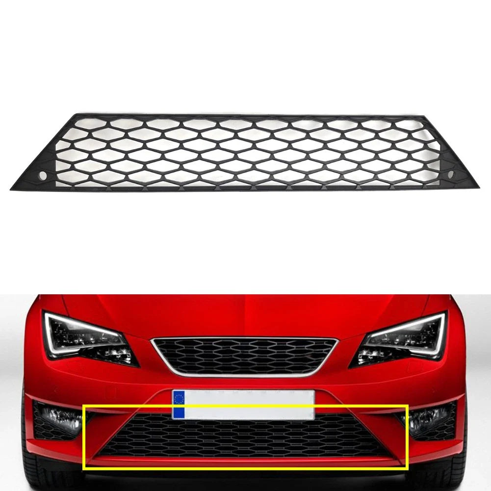 Matte Black Front Lower Bumper Grille for Seat Leon FR (2013-2017)