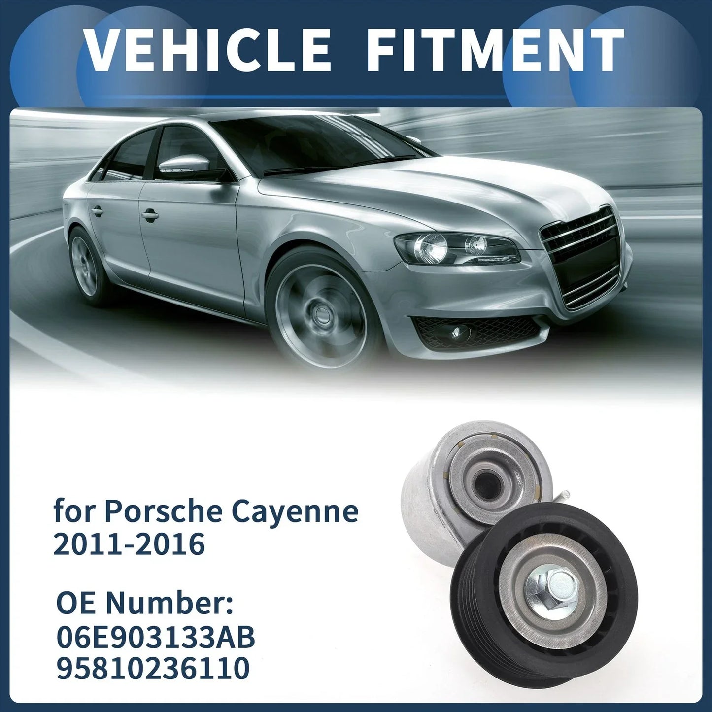Belt Tensioner for Porsche Cayenne V6 3.0L 2011-2016