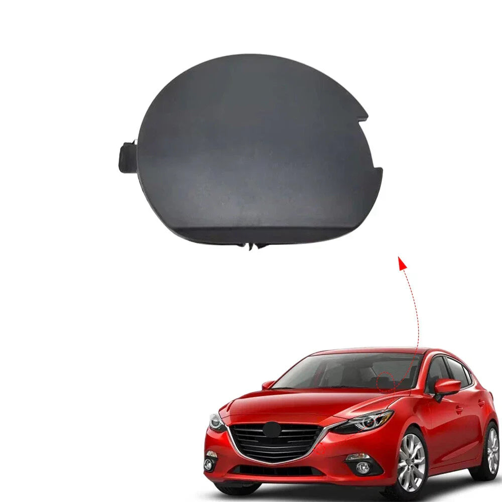 Black Front Bumper Tow Eye Hook Cover for Mazda 3 (2014-2016)