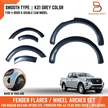 GREY K21 Fender Flare Arch for Nissan Navara NP300 D23 (2021-2023)