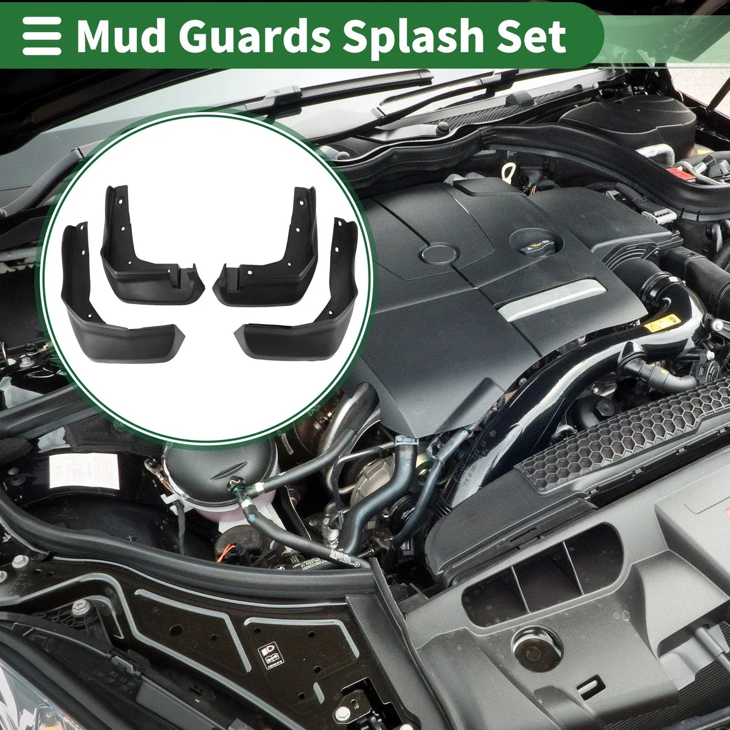 Mud Flaps Splash Guards for Honda Crosstour 2014-2017 (2 x Front & Rear)