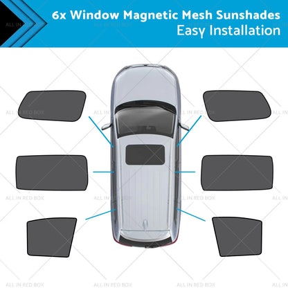 6 x Magnetic Mesh Sunshades for Kia Carnival YP (2015-2020)