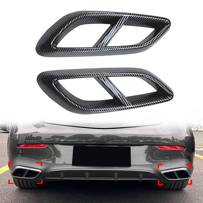 Carbon Fiber Rear Exhaust Pipe Outlet Cover for Benz CLE Coupe (2024)