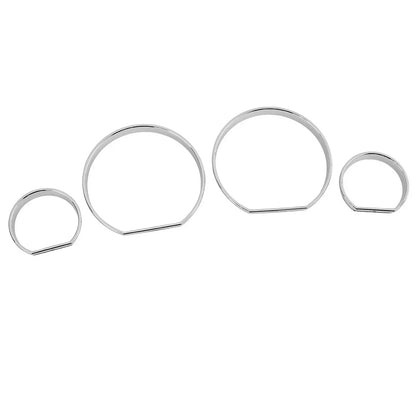 Silver Speedometer Rings Cover Set for BMW 3 Series E46 (2000-2006)