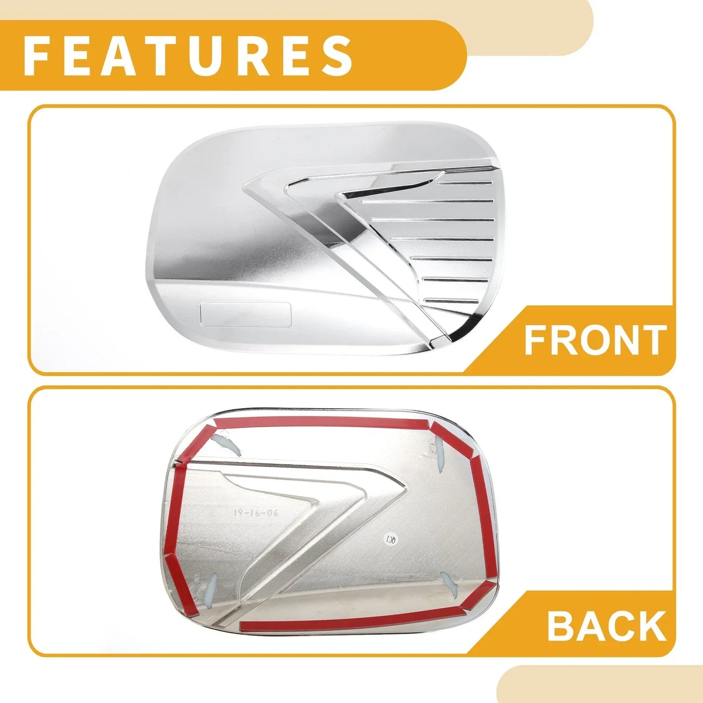 Fuel Tank Door Cap for Hyundai Palisade 2019-2025 Gas Tank Flap Chrome
