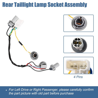2 x Tail Lamp Holder Wiring Harness for Hyundai Sonata 2011-2014