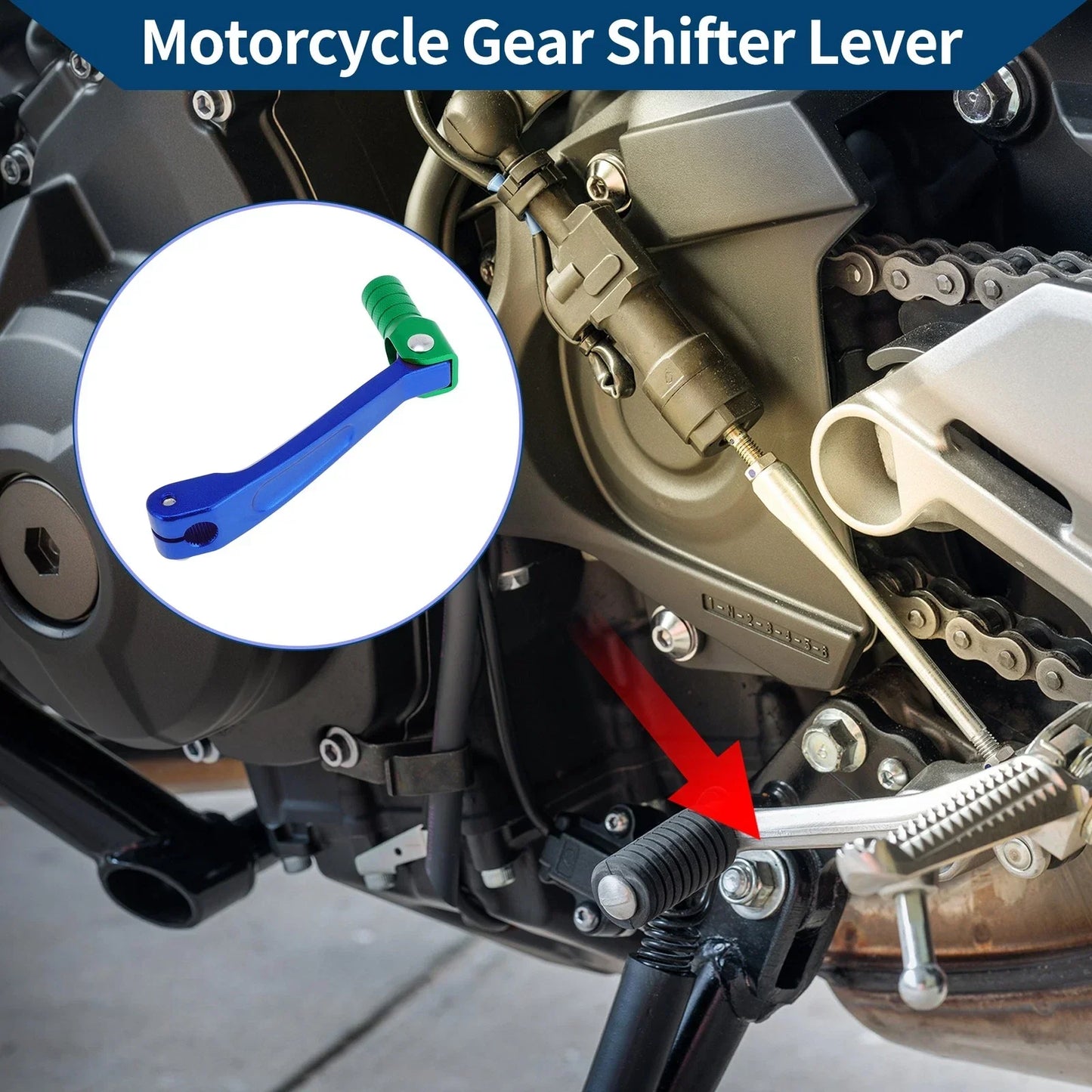 Folding Motorcycle Gear Shifter Lever for Honda CRF150F (2003-2017) Blue/Green