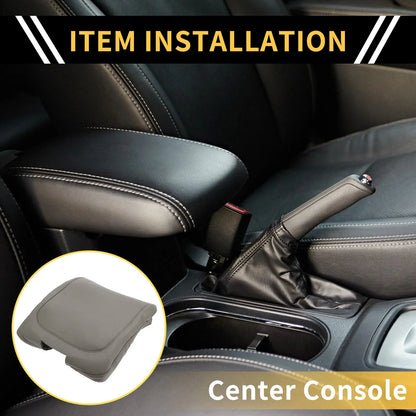 Center Console Armrest Cover for Dodge Ram Microfiber Leather Grey