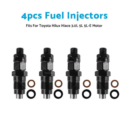 4X Diesel Fuel Injectors for Toyota Hilux Hiace 3L 5L (1997-2005)