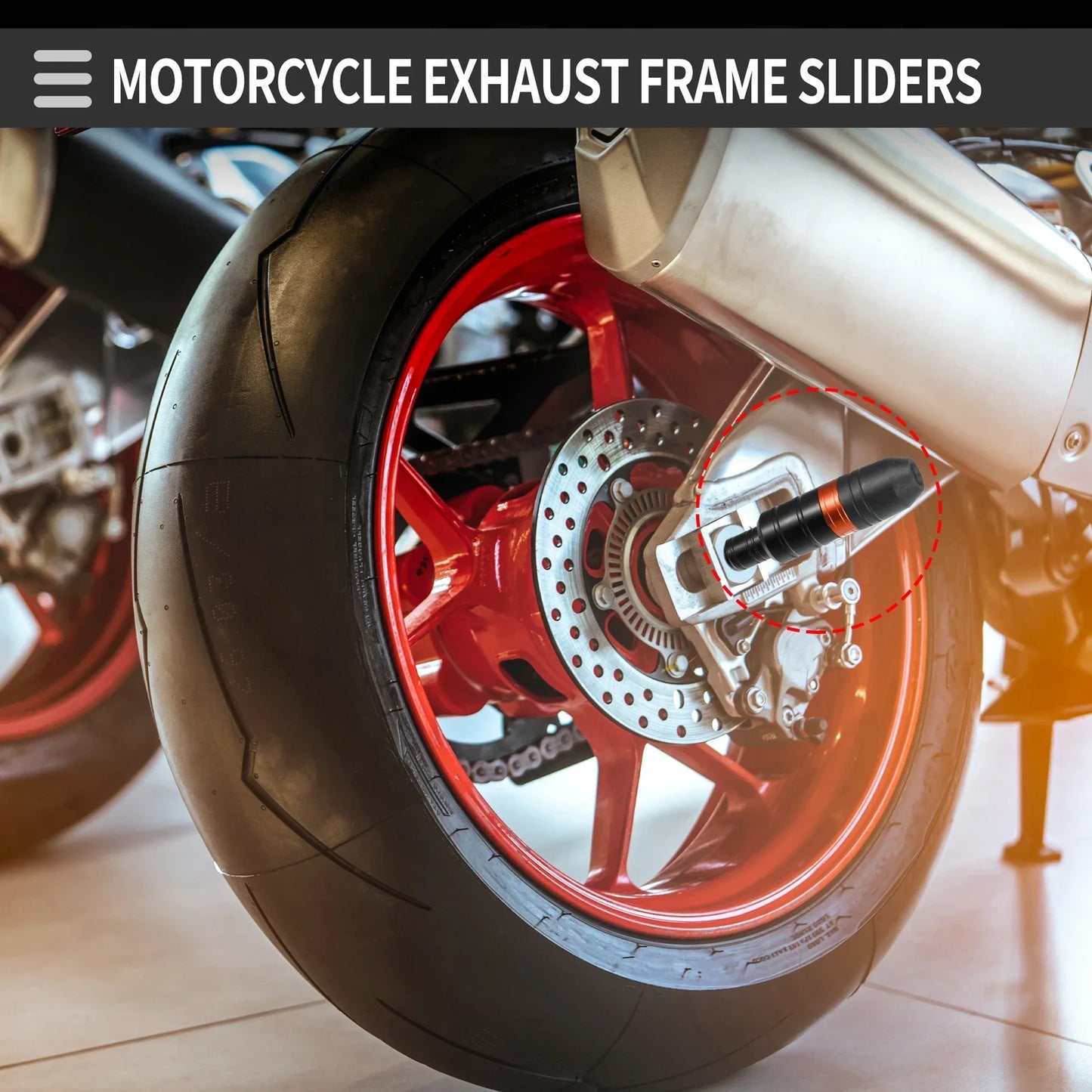 Motorcycle Frame Slider Exhaust Anti-Crash Protector for Honda  2 x Orange