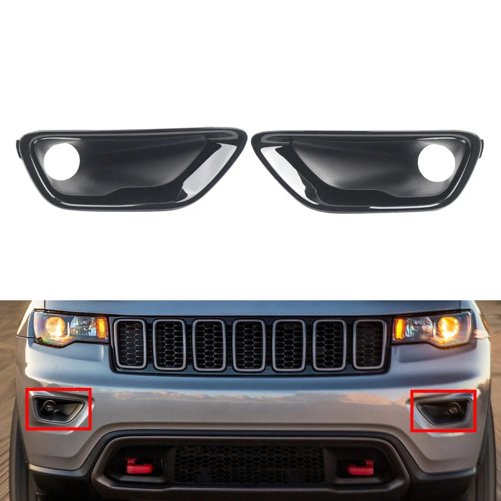 Front Glossy Fog Light Lamp Covers for Jeep Grand Cherokee (2017-2021)