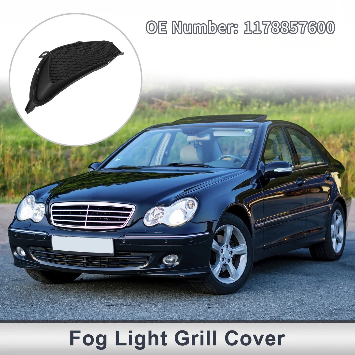 Front Right Fog Light Grill for Mercedes Benz W117 (2016-2019)
