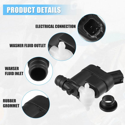 Windshield Washer Motor Pump Set for Hyundai Elantra GT, Kia (2018-2020)