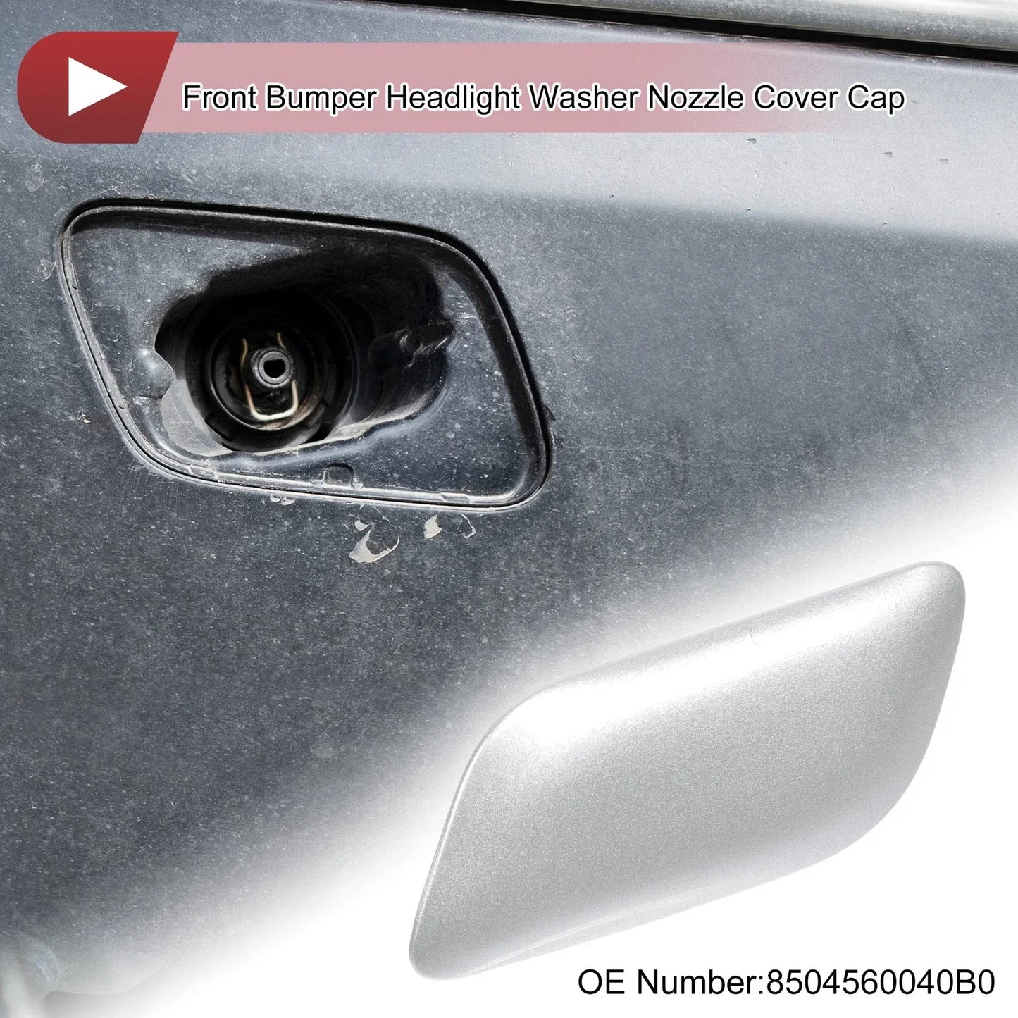 Front Left Washer Nozzle Cover for Lexus LX570 (2008-2011) - Silver Tone 1 x