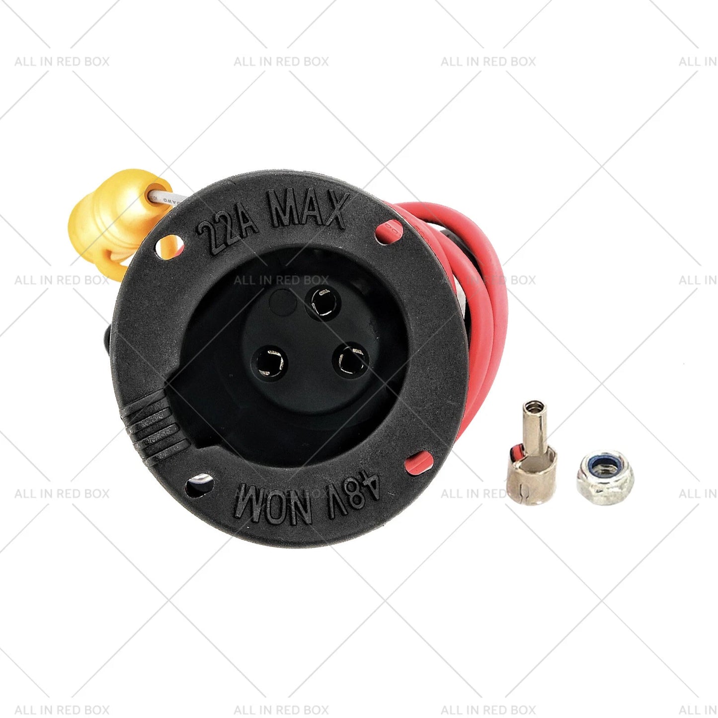 48V Golf Car Charger Receptacle & Fuse Assembly for Club Car DS (2000-Up)