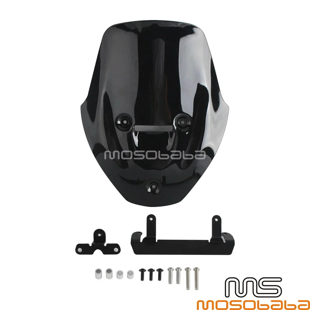 Black Headlight Fairing Windshield for Ducati Diavel V4 (2023-2025)