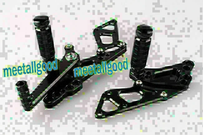 Black Rearset Foot Pegs for Suzuki GSXR600 GSXR750 (2011-2023)