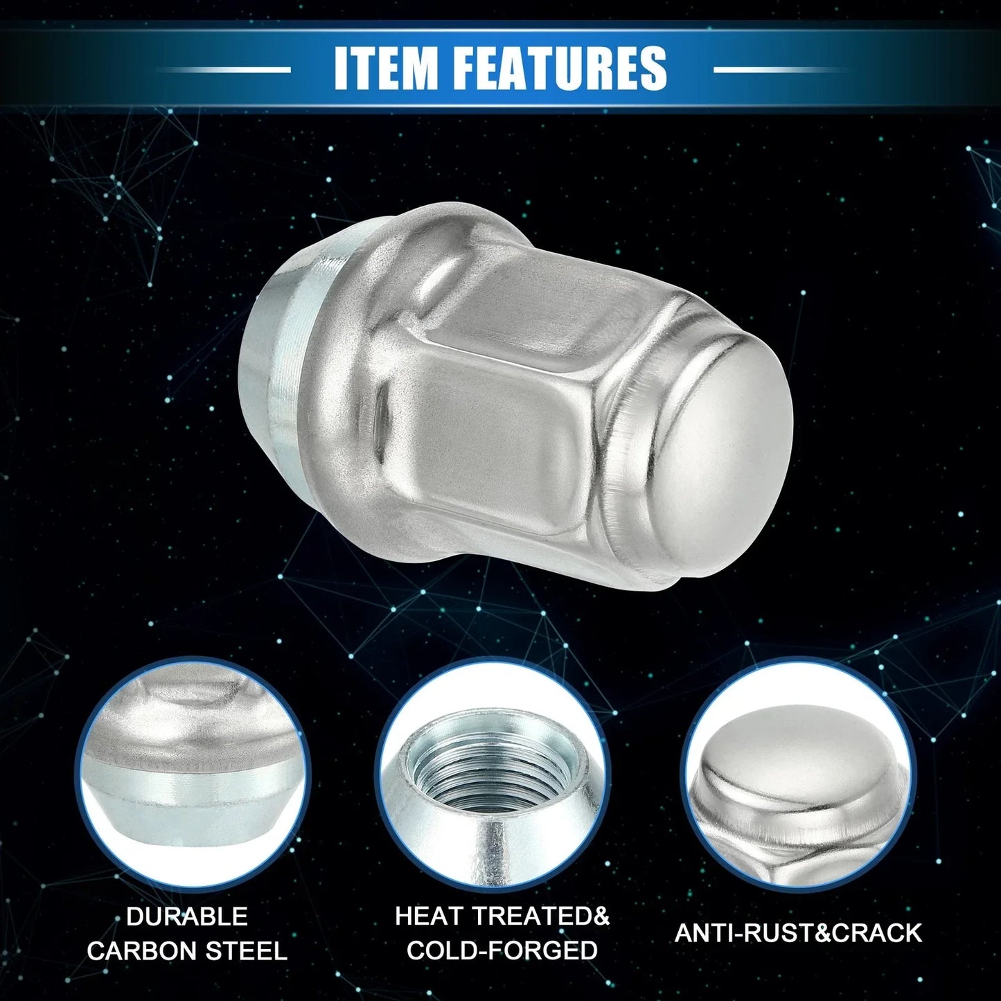 20 x Wheel Lug Nuts for Jeep Wrangler, Liberty, Dodge Challenger
