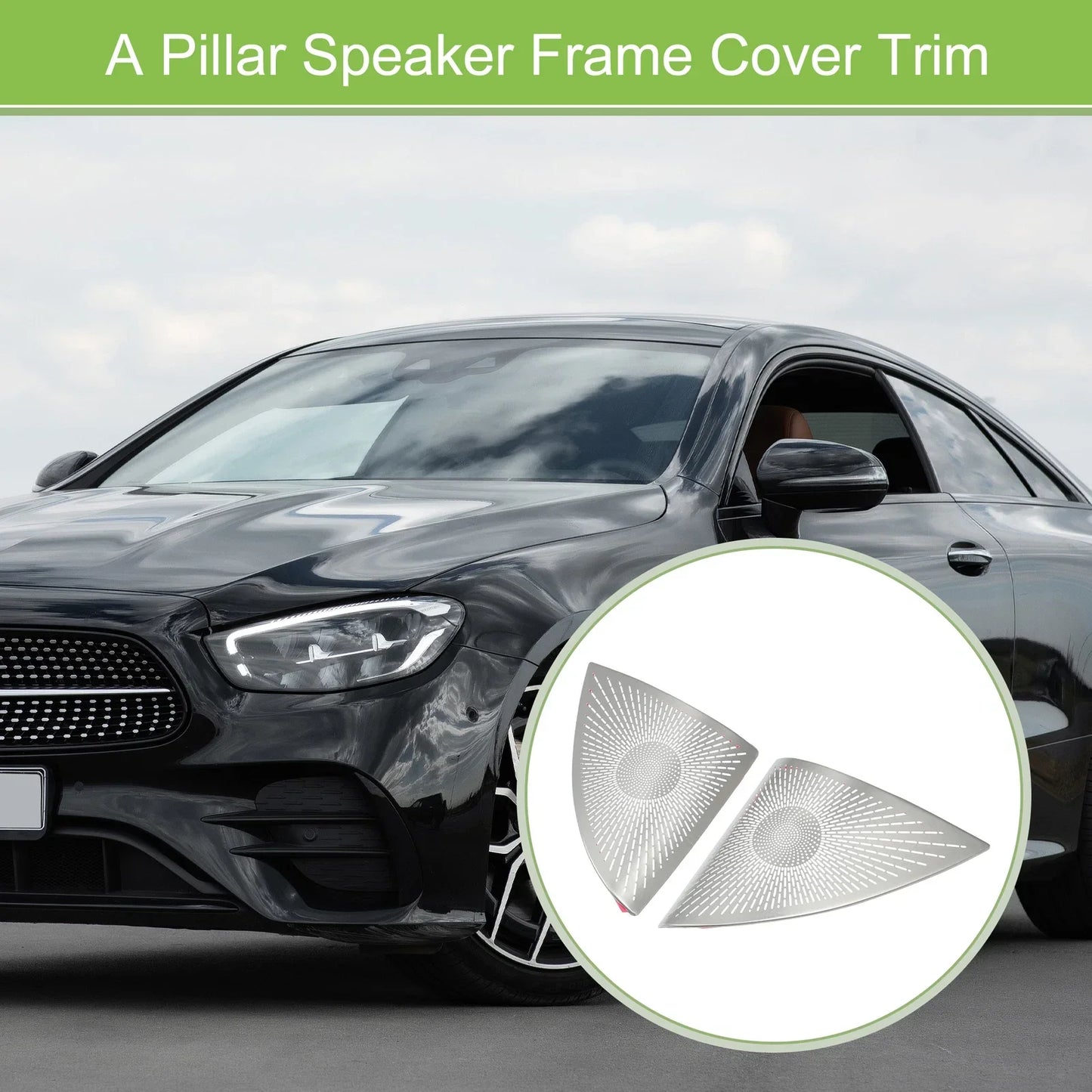 2 x Car A Pillar Speaker Frame Cover Trim for Mercedes Benz E-Class (2016-2021)