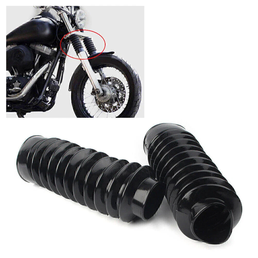 49mm Front Fork Gaiters Boots for Harley Dyna