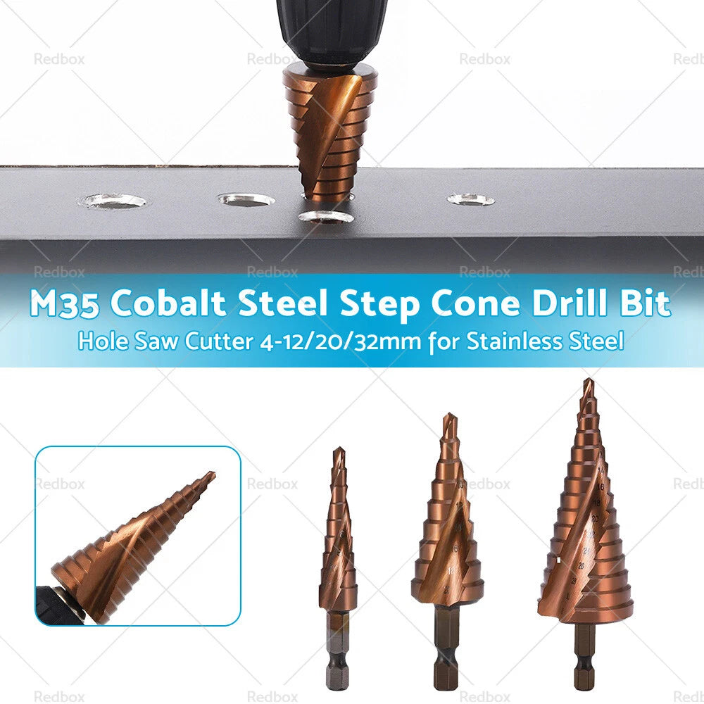 Cobalt Steel Step Cone Drill Bit Hole Cutter for Stainless Steel